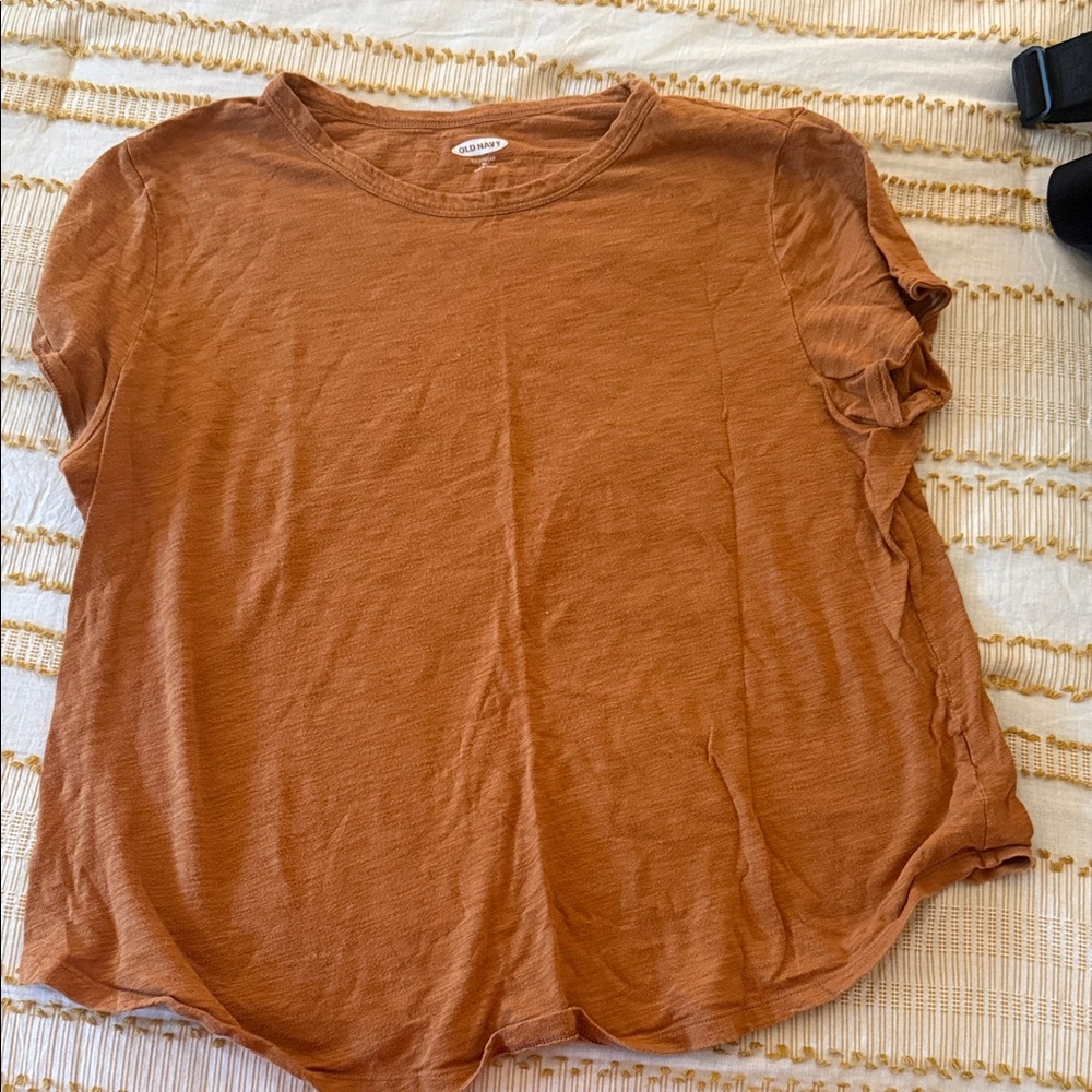 Old Navy Women's Burnt Orange Short Sleeve Crew Tee